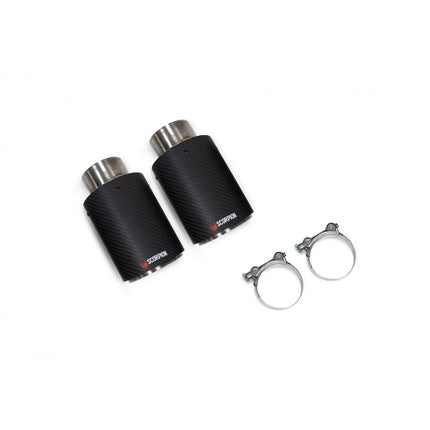 SCORPION EXHAUSTS - REPLACEMENT CARBON ASCARI TIPS FOR SCORPION EXHAUST - TWIN 114MM