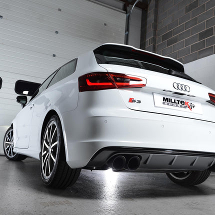 Milltek Sport - Cat Back Exhaust (Multiple Options) - Audi S3 8V / 8V2 (Without GPF) 3 DOOR MODEL - Car Enhancements UK