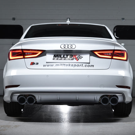 Milltek Sport - Cat Back Exhaust (Multiple Options) - Audi S3 8V / 8V2 (Without GPF) Saloon & Cabrio - Car Enhancements UK