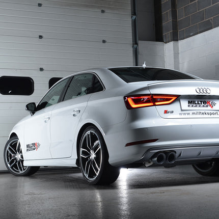 Milltek Sport - Cat Back Exhaust (Multiple Options) - Audi S3 8V / 8V2 (Without GPF) Saloon & Cabrio - Car Enhancements UK