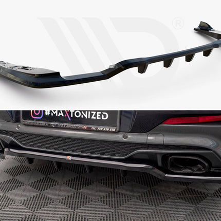 CENTRAL REAR SPLITTER (VERTICAL BARS) V.2 BMW X4 M-PACK G02 - Car Enhancements UK