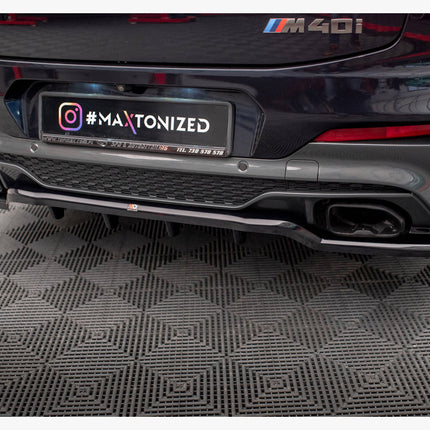 CENTRAL REAR SPLITTER (VERTICAL BARS) V.2 BMW X4 M-PACK G02 - Car Enhancements UK