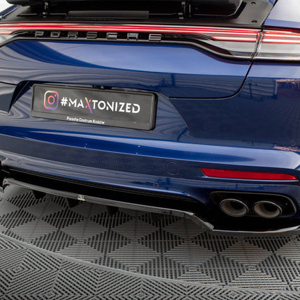 CENTRAL REAR SPLITTER (VERTICAL BARS) PORSCHE PANAMERA E-HYBRID 971 FACELIFT - Car Enhancements UK