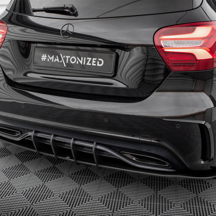 STREET PRO REAR DIFFUSER + FLAPS MERCEDES-BENZ A AMG-LINE W176 FACELIFT - Car Enhancements UK