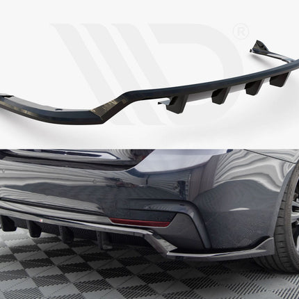 Maxton Design - Central Rear Splitter (Vertical Bars) BMW 4 Coupe / Gran Coupe / Cabrio M-Pack F32 / F36 / F33