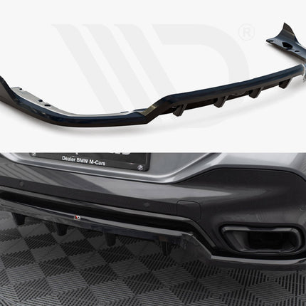 Maxton Design - Central Rear Splitter (Vertical Bars) V.2 BMW X6 M-Pack G06 Facelift