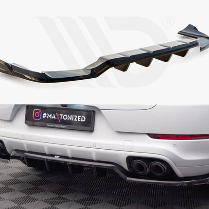 CENTRAL REAR SPLITTER (VERTICAL BARS) PORSCHE CAYENNE COUPE MK3 - Car Enhancements UK