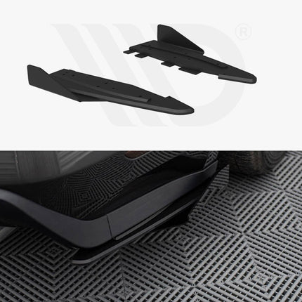 Street Pro Rear Side Splitters + Flaps Ford Mustang GT Mk6