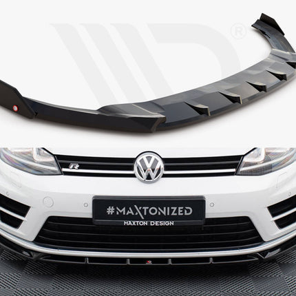 Maxton Design - Front Splitter V.5 + Flaps Volkswagen Golf R / R-Line Mk7