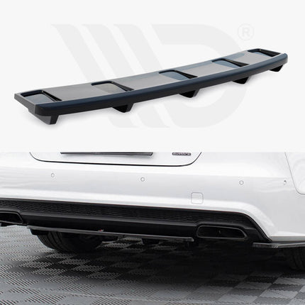 CENTRAL REAR SPLITTER AUDI A7 S-LINE (FACELIFT) (WITH VERTICAL BARS) (2014-2018) - Car Enhancements UK