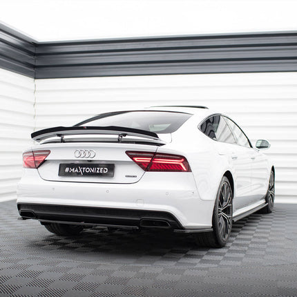 CENTRAL REAR SPLITTER AUDI A7 S-LINE (FACELIFT) (WITH VERTICAL BARS) (2014-2018) - Car Enhancements UK