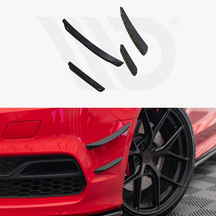 Front Bumper Wings (Canards) Audi S3 / A3 S-Line 8V Sedan / Cabrio - Car Enhancements UK