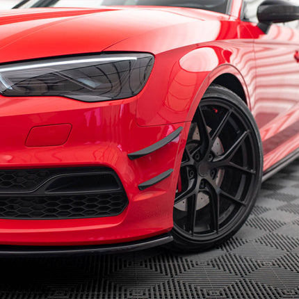 Front Bumper Wings (Canards) Audi S3 / A3 S-Line 8V Sedan / Cabrio - Car Enhancements UK