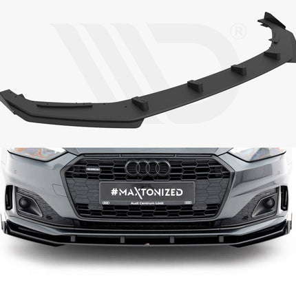 Maxton Design - Street PRO Front Splitter + Flaps Audi A5 F5 / B9 Facelift