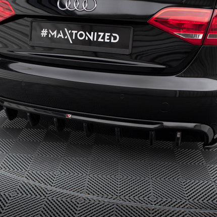 Maxton Design - Rear Valance Audi A4 B8 (Single side dual exhaust version)