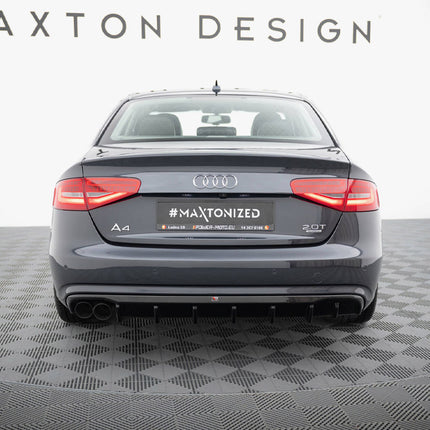 Maxton Design - Rear Valance Audi A4 B8 Facelift (Single side dual exhaust version)