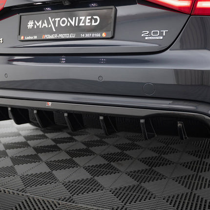 Maxton Design - Rear Valance Audi A4 B8 Facelift (Single side dual exhaust version)