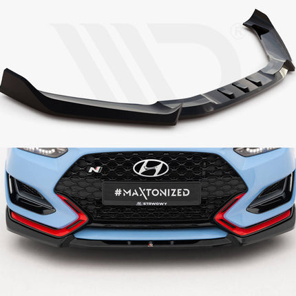 Maxton Design - Front Splitter V.2 Hyundai Veloster N Mk2