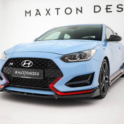 Maxton Design - Front Splitter V.2 Hyundai Veloster N Mk2