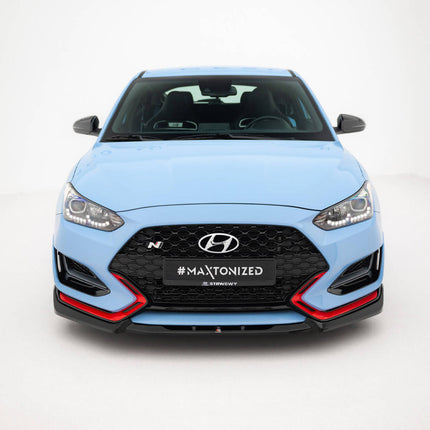 Maxton Design - Front Splitter V.2 Hyundai Veloster N Mk2