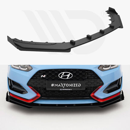 Maxton Design - Street PRO Front Splitter + Flaps Hyundai Veloster N Mk2