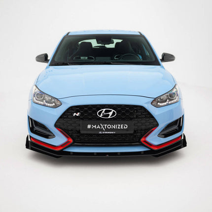 Maxton Design - Street PRO Front Splitter + Flaps Hyundai Veloster N Mk2