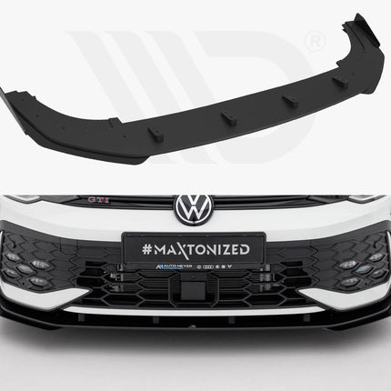 Maxton Design - Street PRO Front Splitter + Flaps Volkswagen Golf GTI / GTE / R-Line Mk8 Facelift