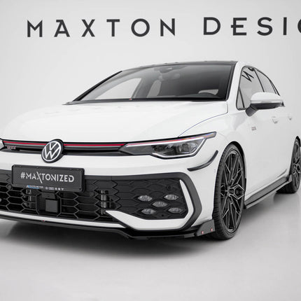 Maxton Design - Front Splitter V.3 + Flaps Volkswagen Golf GTI / GTE / R-Line Mk8 Facelift