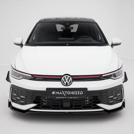 Maxton Design - Front Splitter V.3 + Flaps Volkswagen Golf GTI / GTE / R-Line Mk8 Facelift