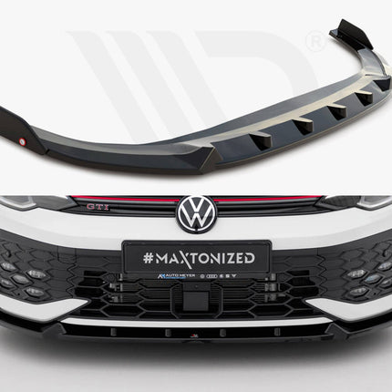 Maxton Design - Front Splitter V.2 + Flaps Volkswagen Golf GTI / GTE / R-Line Mk8 Facelift