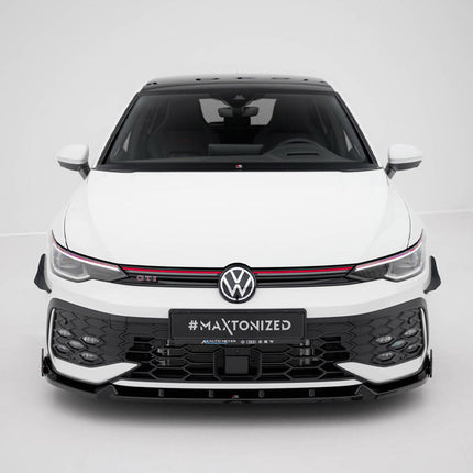 Maxton Design - Front Splitter V.2 + Flaps Volkswagen Golf GTI / GTE / R-Line Mk8 Facelift