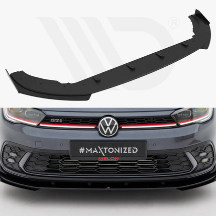 Maxton Design -  Street PRO Front Splitter + Flaps Volkswagen Polo GTI Mk6 Facelift