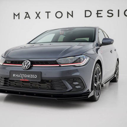 Maxton Design -  Street PRO Front Splitter + Flaps Volkswagen Polo GTI Mk6 Facelift