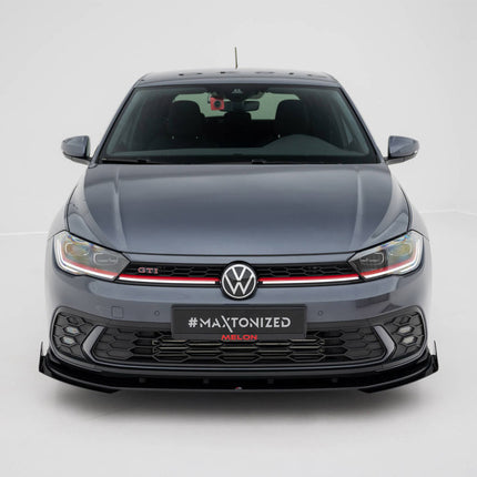 Maxton Design -  Street PRO Front Splitter + Flaps Volkswagen Polo GTI Mk6 Facelift