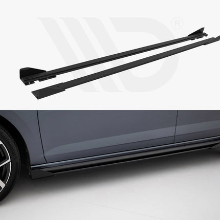 Maxton Design -  Street PRO Side Skirts Diffusers + Flaps Volkswagen Polo GTI Mk6 Facelift