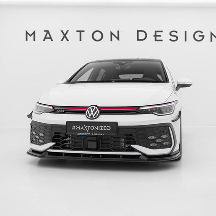 Maxton Design - Street PRO Front Splitter V.2 Volkswagen Golf GTI / GTE / R-Line Mk8 Facelift