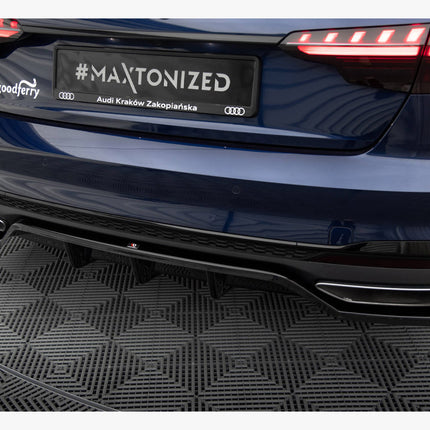 Maxton Design - Rear Splitter (Vertical Bars) V.2 Audi A4 S-Line B9 Facelift