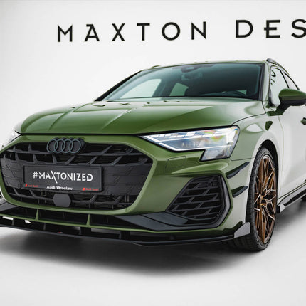 Maxton Design - Street PRO Front Splitter V.1 + Flaps Audi S3 Sportback / A3 S-line Sportback 8Y Facelift