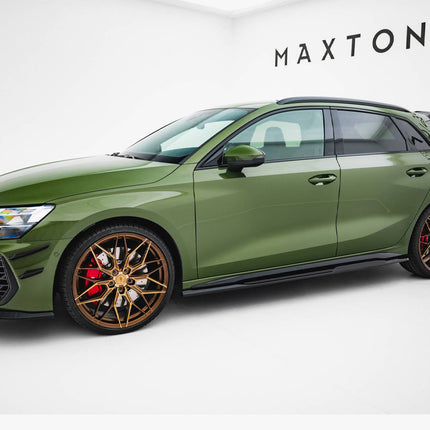 Maxton Design - Side Skirts Diffusers V.2 Audi S3 Sportback / A3 S-Line Sportback 8Y Facelift