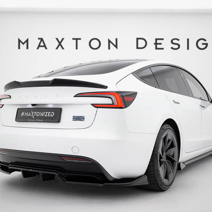 Maxton Design - Rear Splitter (Vertical Bars) V.1 Tesla Model 3 Performance Mk1 Facelift