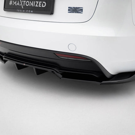 Maxton Design - Rear Splitter (Vertical Bars) V.1 Tesla Model 3 Performance Mk1 Facelift