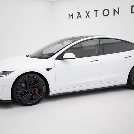 Maxton Design - Side Skirts Diffusers V.2 Tesla Model 3 Performance Mk1 Facelift