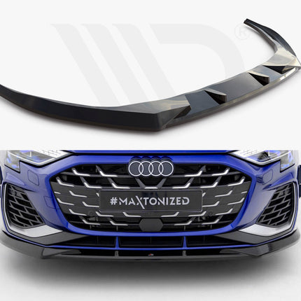 Maxton Design -  Front Splitter V.1 Audi A3 S-Line Sedan / S3 Sedan 8Y Facelift