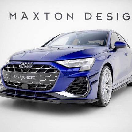 Maxton Design -  Front Splitter V.1 Audi A3 S-Line Sedan / S3 Sedan 8Y Facelift