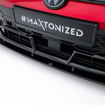 Maxton Design - Street PRO Front Splitter + Flaps Volkswagen Golf GTI Clubsport Mk8 Facelift