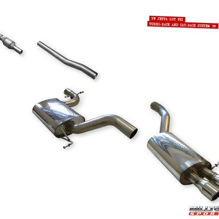 Milltek Sport - Volkswagen Jetta Mk5 GLI 2.0T FSI Cat Back Exhaust (Multiple Options)