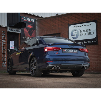 Cobra Exhausts - Audi S3 (8V Facelift) (19-20) (GPF Models) Saloon (Valved) GPF Back Performance Exhaust