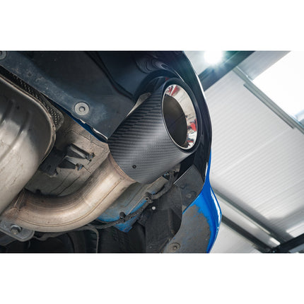 Cobra Exhausts - BMW M135i xDrive (F40) OEM Style M Performance Tips - Carbon Fibre Larger 4" Slip-on Replacement Tailpipes