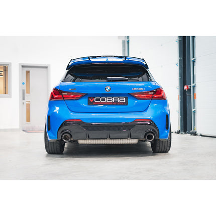 Cobra Exhausts - BMW M135i xDrive (F40) OEM Style M Performance Tips - Carbon Fibre Larger 4" Slip-on Replacement Tailpipes