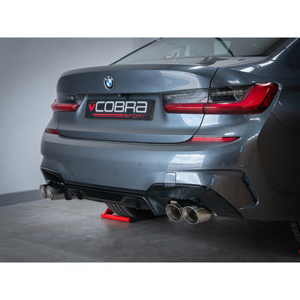 Cobra Exhausts - BMW 330e (G20) (19>) Non-Valved Venom Quad Exit Rear Axle Back M3 Style Performance Exhaust